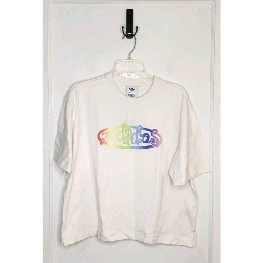 NWT Size Medium Unisex Adidas x Jeremy Scott Graphic Tee 90s Colorful Peace